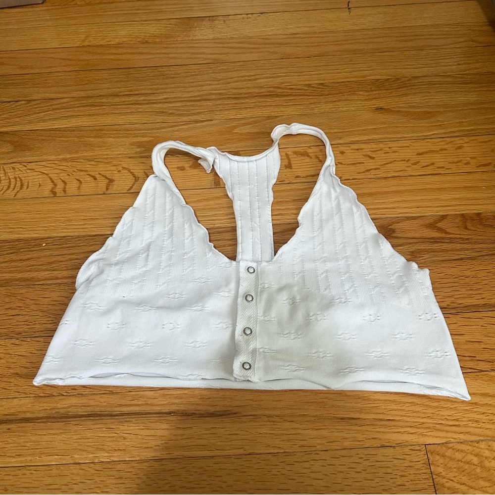Urban Outfitters White Ribbed Tank Top